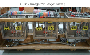 Three Flame Cages With Strobe Alert Towers Ready To Ship