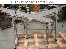Product Handling Adjustable Angle Incline Conveyors With Fabric Belting